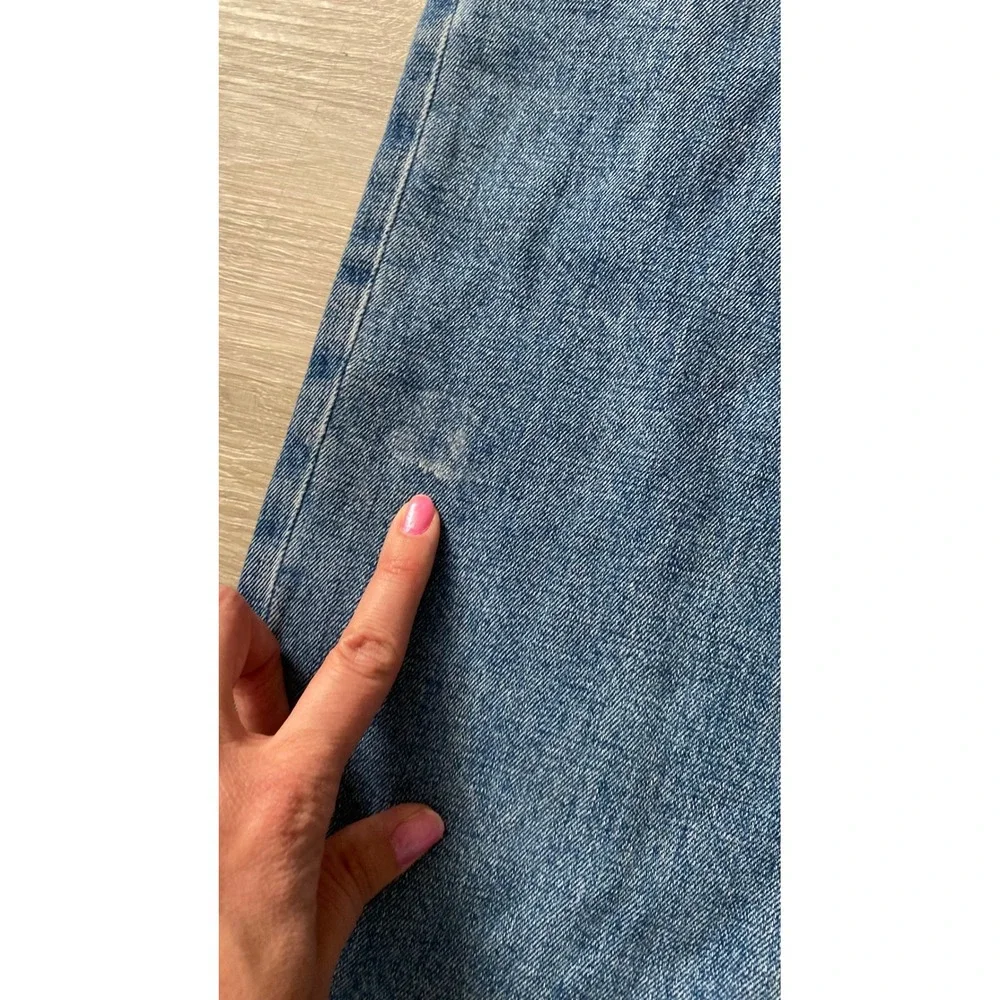 Abercrombie & Fitch The Skinny High Rise Jeans Medium Wash Side Slit Size 33 16L